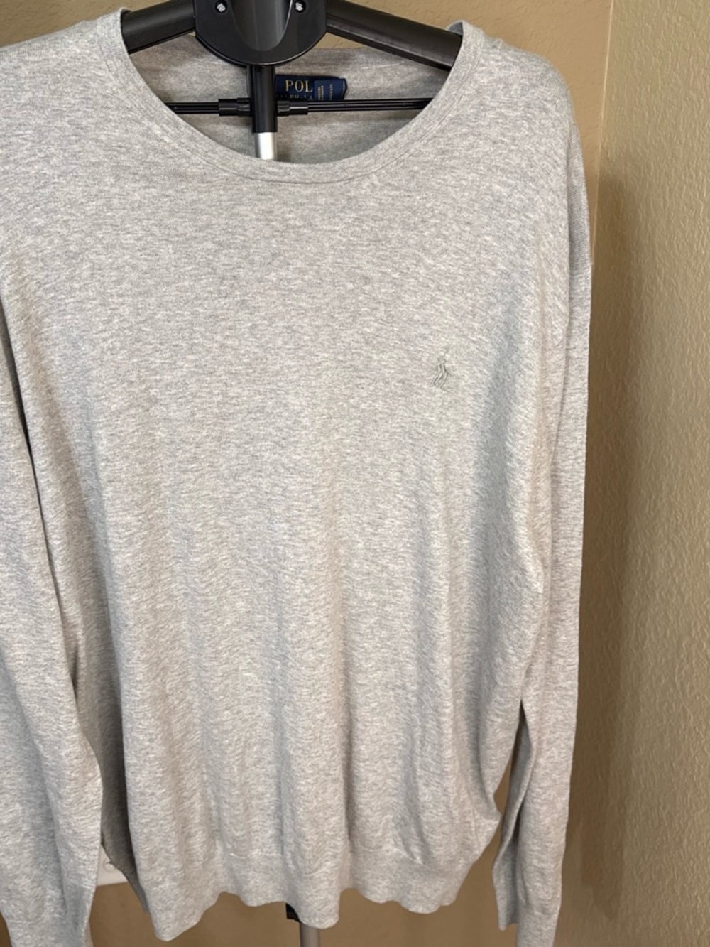 Ralph Lauren Gray Crewneck Pullover with Polo Tag